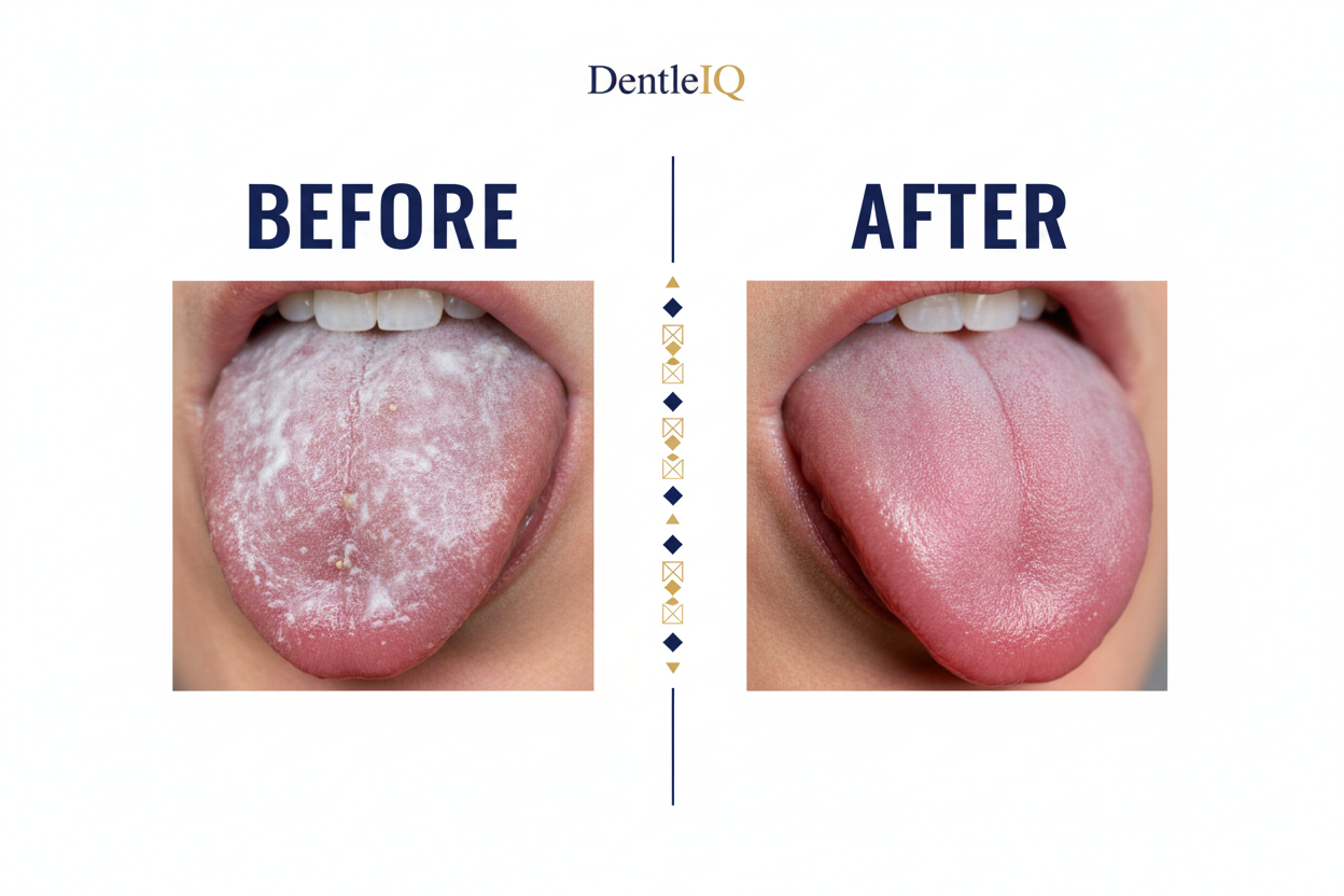 Tongue Scraper Before & After
